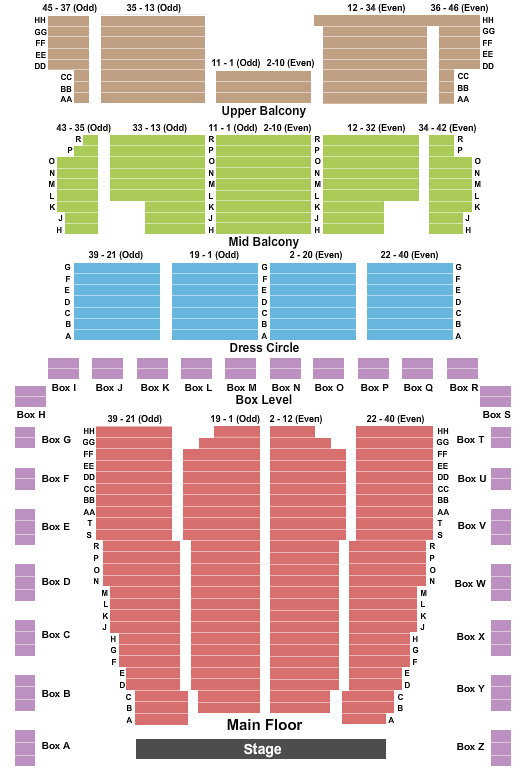 Detroit Symphony Orchestra Hall Frozen Seating Chart